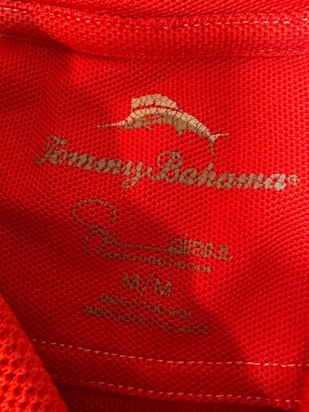 Tommy Bahama Supima Cotton Short Sleeve Red Casual‎ Polo Shirt Size Med